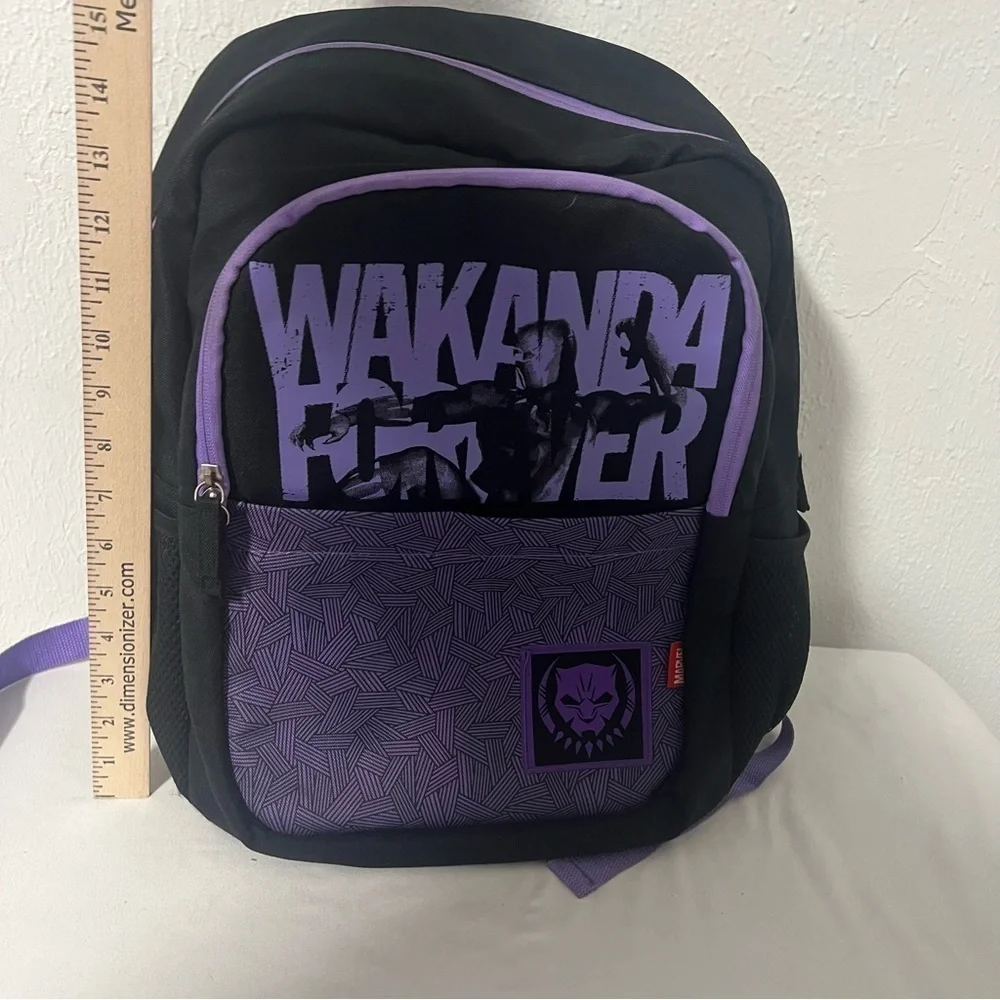 Disney Backpack - Black Panther - Wakanda Forever School Black/Purple EUC